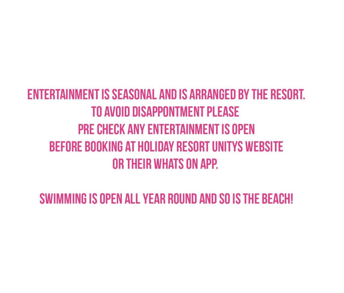 A22 Unity Beach Holiday Resort Unity Brean Sleeps 8 People 3 Bedrooms 1 Pet Stays Free Berrow Exterior photo